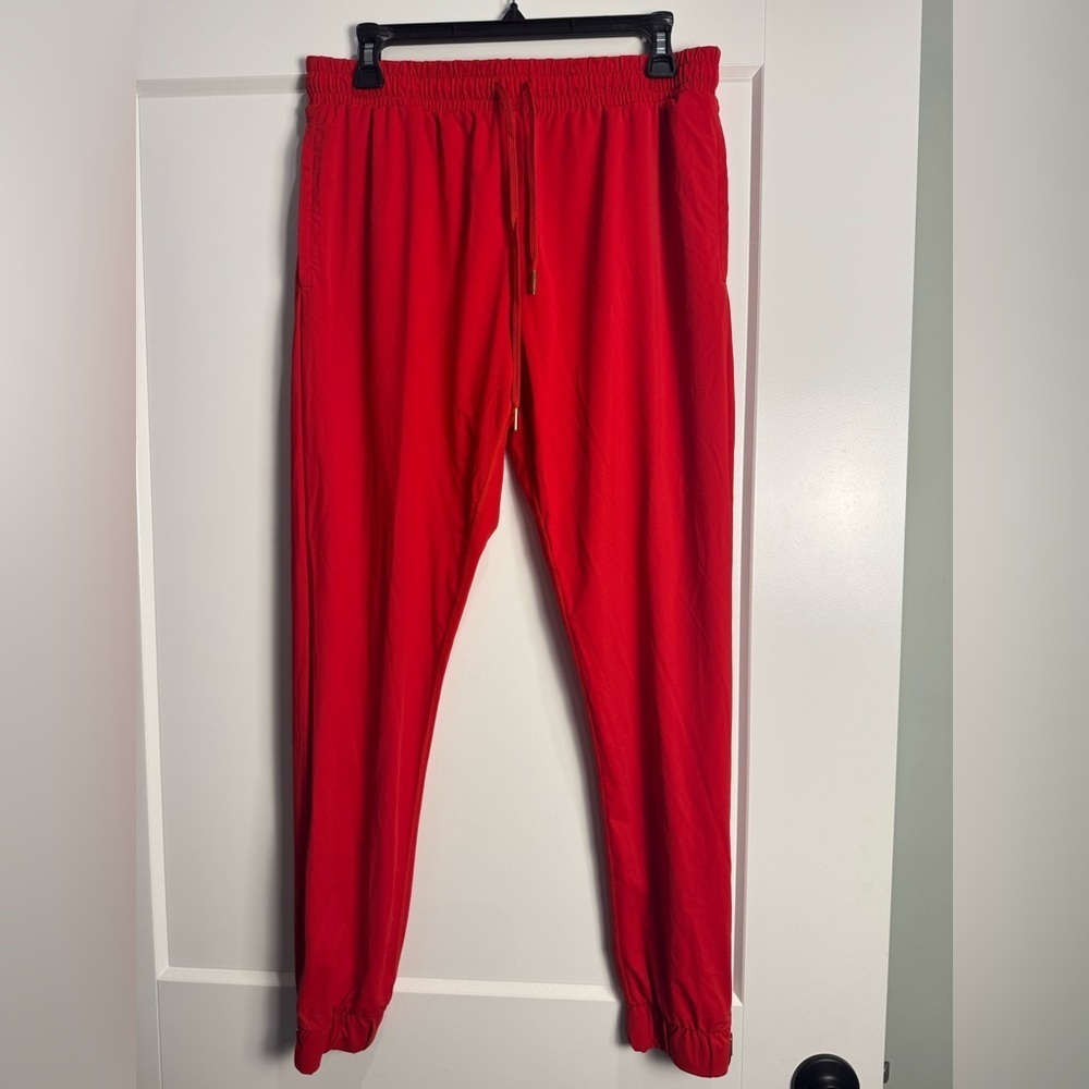 Zyia Active Red Everywhere Zipper Joggers - Picture 2 of 7